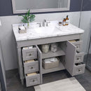 Modern Fittings Tiffany 48" Single Bath Vanity with Cultured Marble Quartz Top and Square Sink