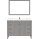 Modern Fittings Tiffany 48" Single Bath Vanity with Cultured Marble Quartz Top and Square Sink