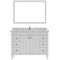 Modern Fittings Tiffany 48" Single Bath Vanity with Cultured Marble Quartz Top and Square Sink