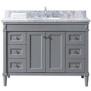 Modern Fittings Tiffany 48" Single Bath Vanity with Marble Top and Round Sink