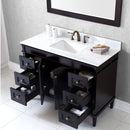 Modern Fittings Tiffany 48" Single Bath Vanity with Marble Top and Square Sink