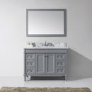 Modern Fittings Tiffany 48" Single Bath Vanity with Marble Top and Square Sink Faucet