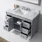 Modern Fittings Tiffany 48" Single Bath Vanity with Marble Top and Square Sink