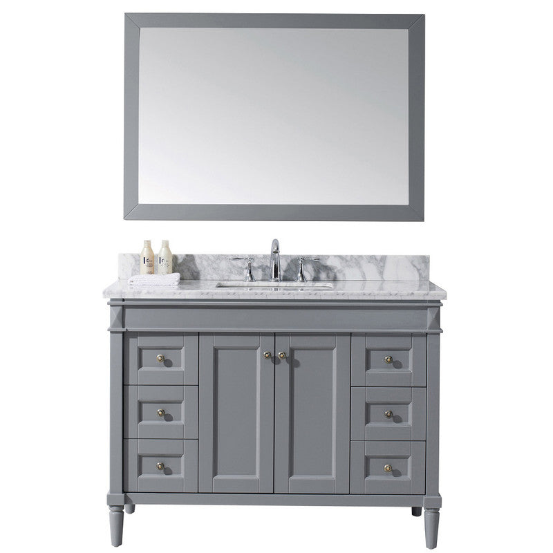 Modern Fittings Tiffany 48" Single Bath Vanity with Marble Top and Square Sink