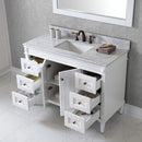 Modern Fittings Tiffany 48" Single Bath Vanity with Marble Top and Square Sink