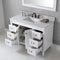 Modern Fittings Tiffany 48" Single Bath Vanity with Marble Top and Square Sink Faucet