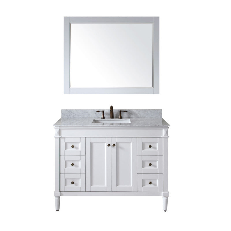 Modern Fittings Tiffany 48" Single Bath Vanity with Marble Top and Square Sink