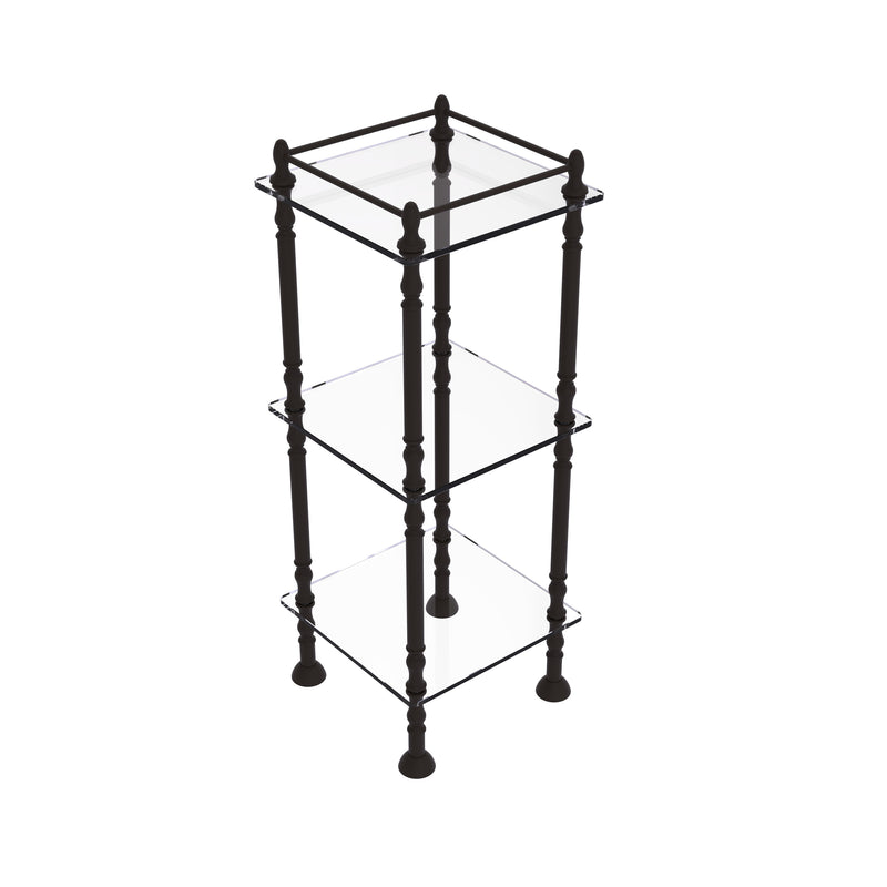Allied Brass Three Tier Etagere with 14 Inch x 14 Inch Shelves ET-14X143TGL-ORB