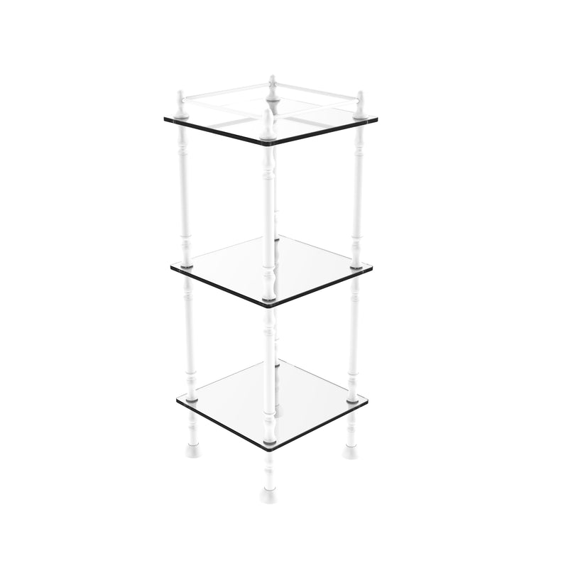 Allied Brass Three Tier Etagere with 14 Inch x 14 Inch Shelves ET-14X143TGL-WHM