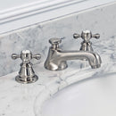Water Creation American 20th Century Classic Widespread Lavatory F2-0009 Faucets with Pop-Up Drain in Brushed Nickel Finish with Metal Cross Handles Hot and Cold Labels Included F2-0009-02-BX