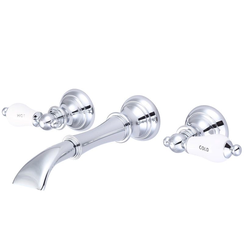 Water Creation Waterfall Style Wall-mounted Lavatory Faucet in Chrome Finish F4-0004-01-CL