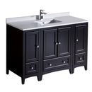 Fresca Oxford 48" Espresso Traditional Bathroom Cabinets w/ Top & Sink FCB20-122412ES-CWH-U