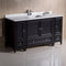 Fresca Oxford 60" Espresso Traditional Bathroom Cabinets with Top and Sink FCB20-123612ES-CWH-U