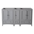 Fresca Oxford 60" Gray Traditional Double Sink Bathroom Cabinets FCB20-241224GR