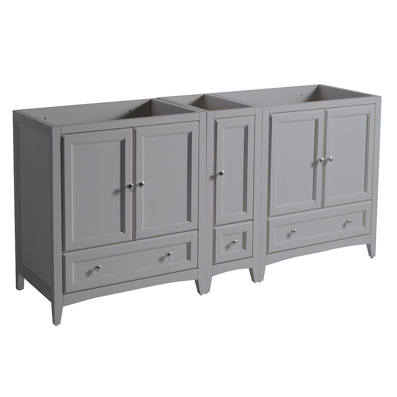 Fresca Oxford 71" Gray Traditional Double Sink Bathroom Cabinets FCB20-301230GR