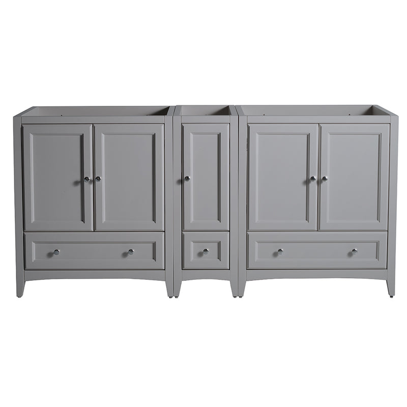 Fresca Oxford 71" Gray Traditional Double Sink Bathroom Cabinets FCB20-301230GR