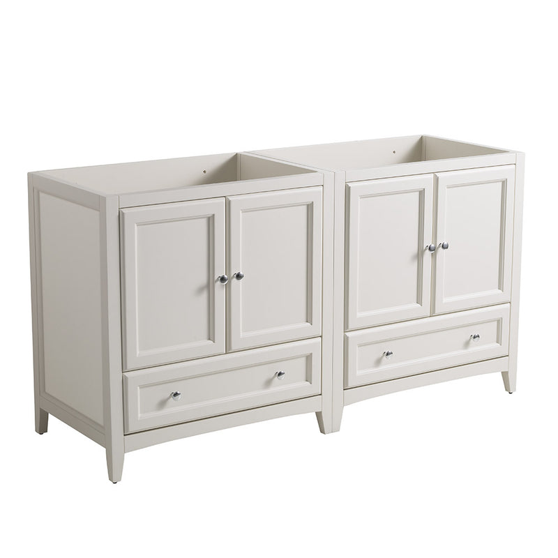 Fresca Oxford 59" Antique White Traditional Double Sink Bathroom Cabinets FCB20-3030AW