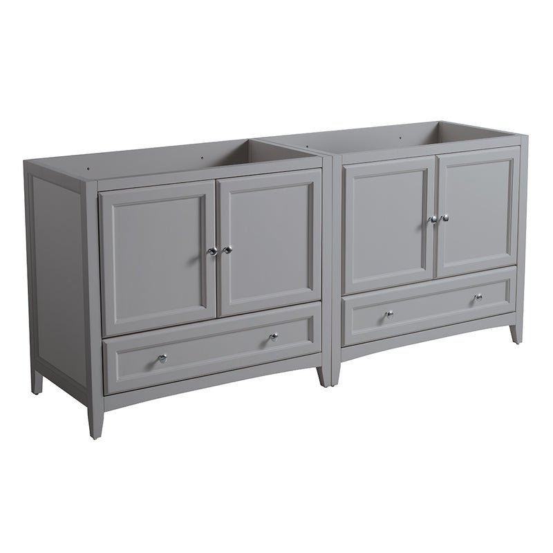 Fresca Oxford 71" Gray Traditional Double Sink Bathroom Cabinets FCB20-3636GR