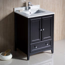 Fresca Oxford 24" Espresso Traditional Bathroom Cabinet with Top and Sink FCB2024ES-CWH-U