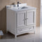 Fresca Oxford 30" Antique White Traditional Bathroom Cabinet with Top and Sink FCB2030AW-CWH-U