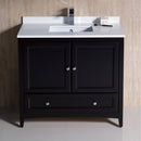 Fresca Oxford 36" Espresso Traditional Bathroom Cabinet with Top and Sink FCB2036ES-CWH-U