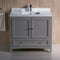 Fresca Oxford 36" Gray Traditional Bathroom Cabinet with Top and Sink FCB2036GR-CWH-U