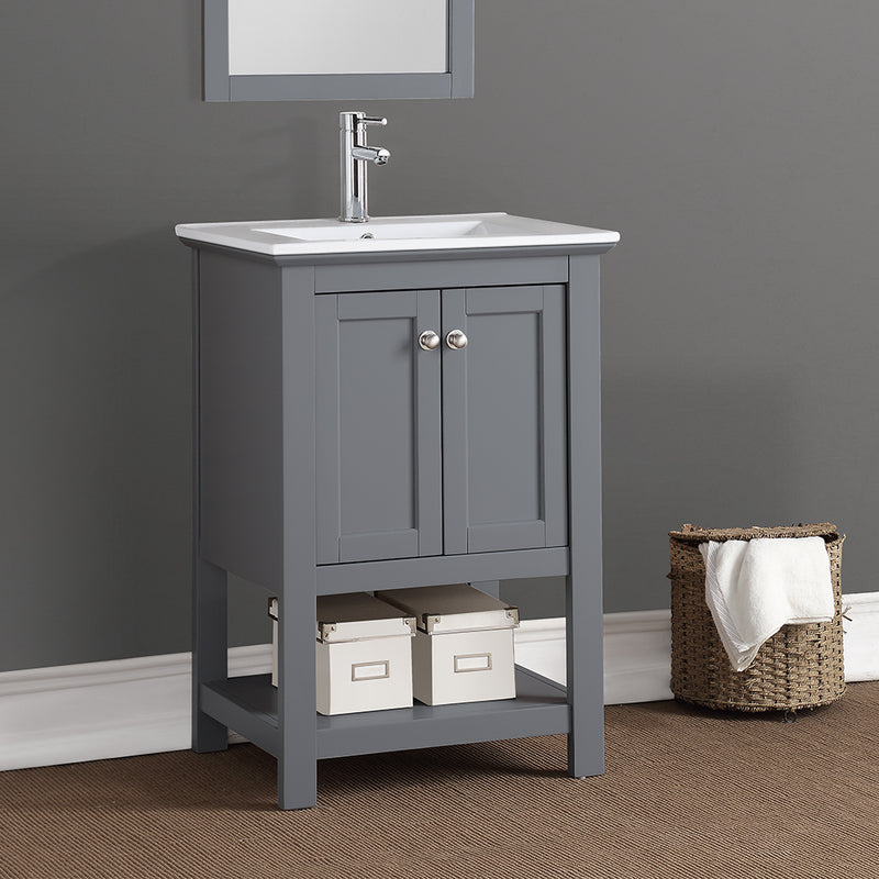 Fresca Manchester 24" Gray Traditional Bathroom Vanity FCB2304GR-I