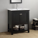 Fresca Manchester 30" Black Traditional Bathroom Vanity FCB2305BL-I