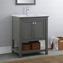 Fresca Manchester Regal 30" Gray Wood Veneer Traditional Bathroom Vanity FCB2305VG-I