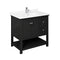 Fresca Manchester 36" Black Traditional Bathroom Cabinet w/ Top & Sink FCB2336BL-CWH-U