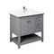 Fresca Manchester 36" Gray Traditional Bathroom Cabinet w/ Top & Sink FCB2336GR-CWH-U