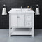 Fresca Manchester 36" White Traditional Bathroom Cabinet with Top and Sink FCB2336WH-CWH-U