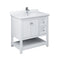 Fresca Manchester 36" White Traditional Bathroom Cabinet w/ Top & Sink FCB2336WH-CWH-U