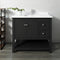 Fresca Manchester 42" Black Traditional Bathroom Cabinet with Top and Sink FCB2340BL-CWH-U