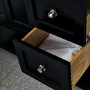 Fresca Manchester 42" Black Traditional Bathroom Cabinet with Top and Sink FCB2340BL-CWH-U