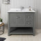 Fresca Manchester Regal 42" Gray Wood Veneer Traditional Bathroom Cabinet with Top and Sink FCB2340VG-CWH-U