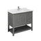 Fresca Manchester Regal 42" Gray Wood Veneer Traditional Bathroom Cabinet w/ Top & Sink FCB2340VG-CWH-U