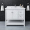 Fresca Manchester 42" White Traditional Bathroom Cabinet with Top and Sink FCB2340WH-CWH-U