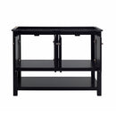 Fresca Manchester 48" Black Traditional Double Sink Bathroom Cabinet FCB2348BL-D