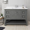Fresca Manchester Regal 48" Gray Wood Veneer Traditional Bathroom Cabinet with Top and Sink FCB2348VG-CWH-U