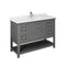 Fresca Manchester Regal 48" Gray Wood Veneer Traditional Bathroom Cabinet w/ Top & Sink FCB2348VG-CWH-U
