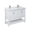 Fresca Manchester 48" White Traditional Double Sink Bathroom Cabinet w/ Top & Sinks FCB2348WH-D-CWH-U