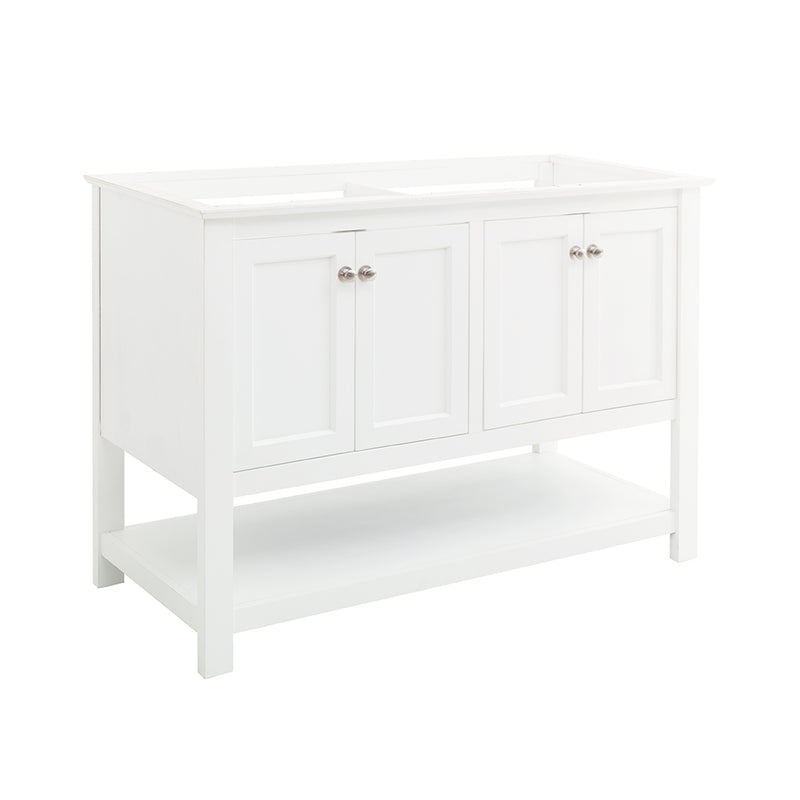 Fresca Manchester 48" White Traditional Double Sink Bathroom Cabinet FCB2348WH-D