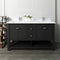 Fresca Manchester 60" Black Traditional Double Sink Bathroom Cabinet with Top and Sinks FCB2360BL-D-CWH-U
