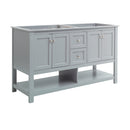 Fresca Manchester 60" Gray Traditional Double Sink Bathroom Cabinet FCB2360GR-D