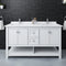 Fresca Manchester 60" White Traditional Double Sink Bathroom Cabinet with Top and Sinks FCB2360WH-D-CWH-U