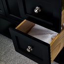 Fresca Manchester 72" Black Traditional Double Sink Bathroom Cabinet with Top and Sinks FCB2372BL-D-CWH-U