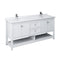 Fresca Manchester 72" White Traditional Double Sink Bathroom Cabinet w/ Top & Sinks FCB2372WH-D-CWH-U