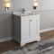 Fresca Windsor 30" Matte White Traditional Bathroom Cabinet with Top and Sink FCB2430WHM-CWH-U