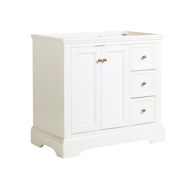 Fresca Windsor 36" Matte White Traditional Bathroom Cabinet FCB2436WHM